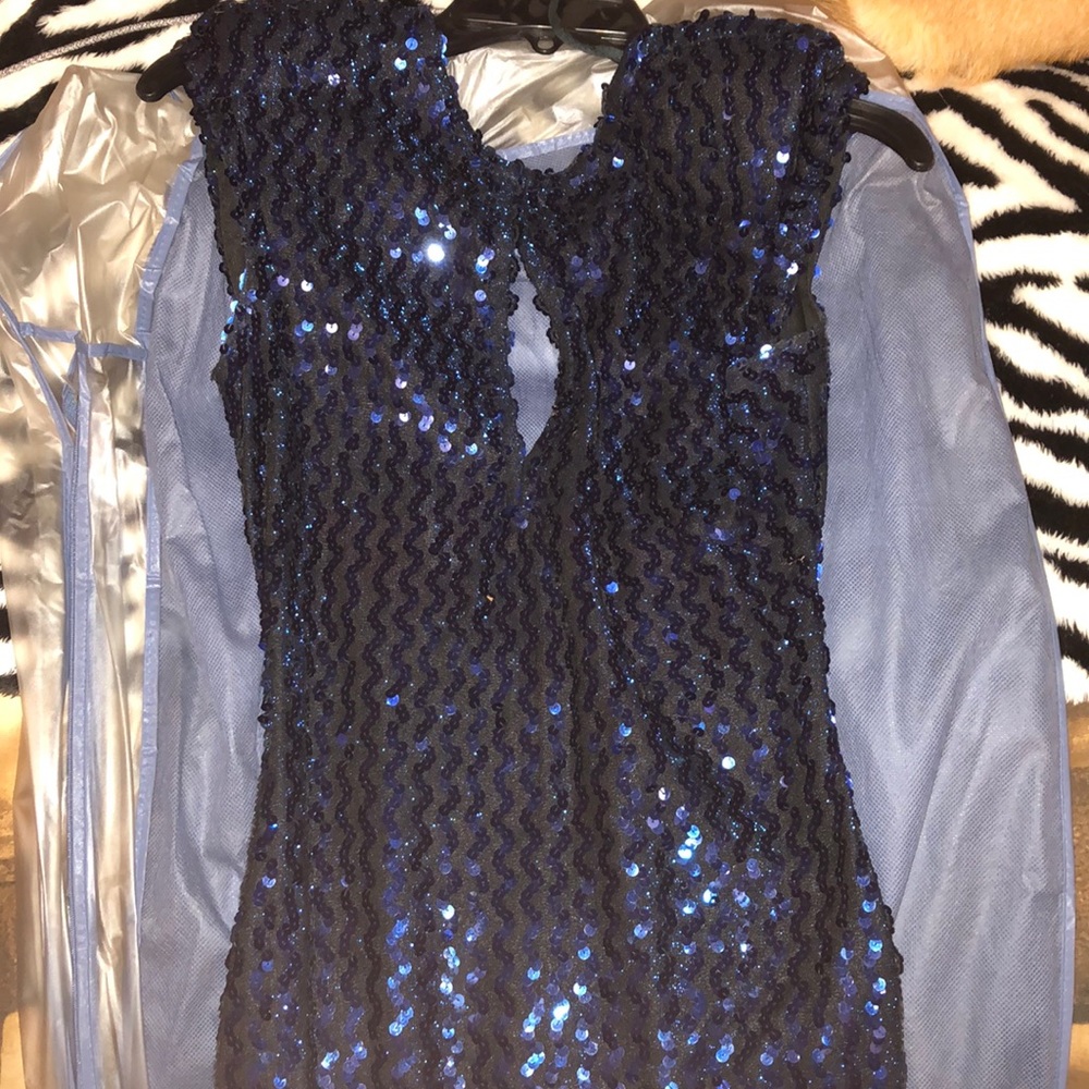Royal blue sequence dress